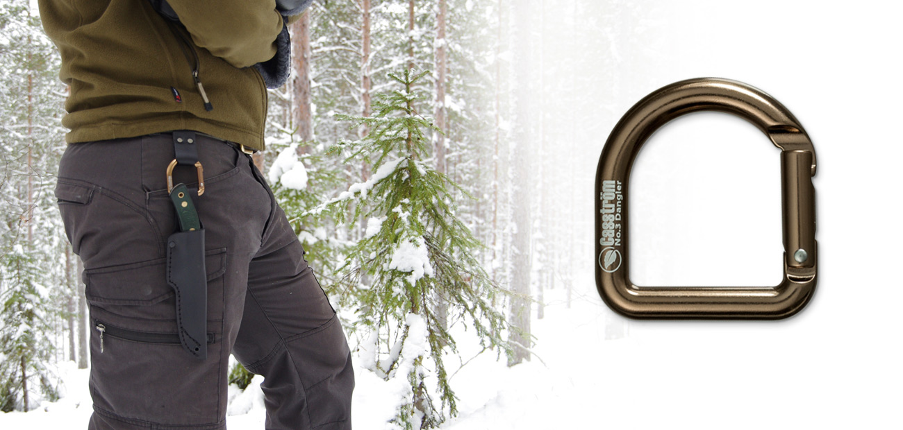 Dangler-Karabiner - Antikmessing
