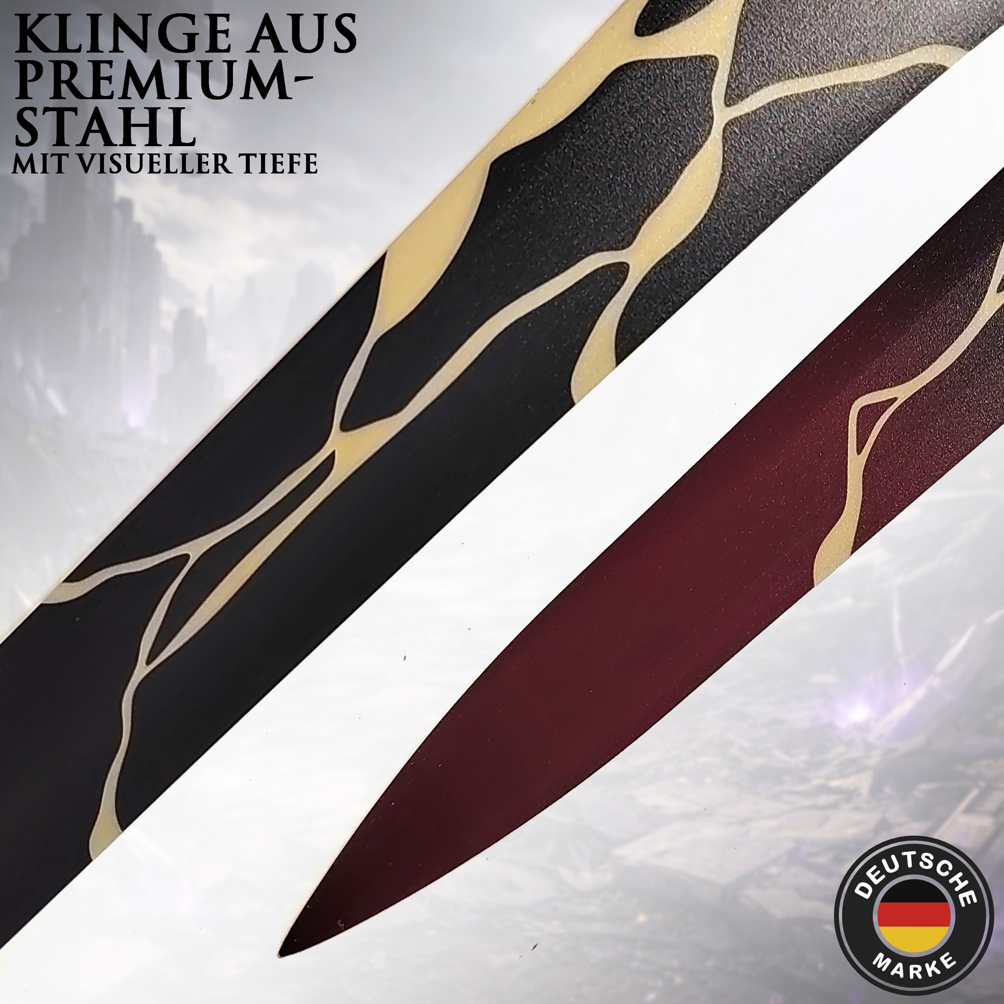 Honkai: Star Rail Blade Schwert 103cm | Massives Edelstahl Katana Replik (1,6kg) mit PU-Scheide | Stellaron Jäger Cosplay Waffe & Gaming Deko | HSR Merch