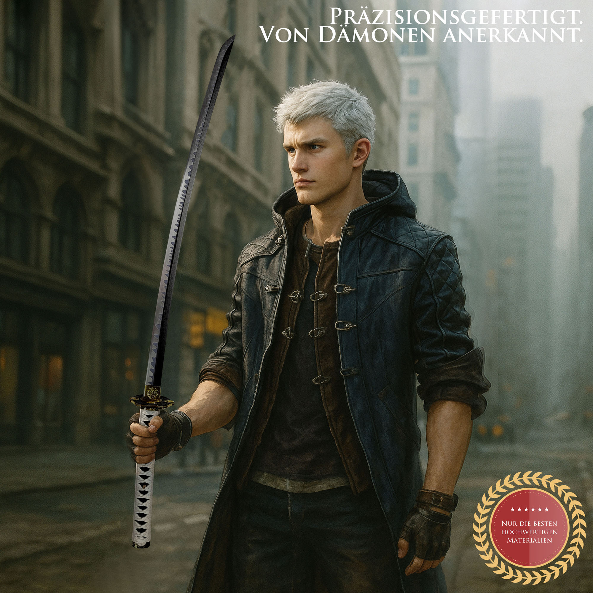 Devil May Cry 5 - Nero's Neues Schwert mit Scheide, Handgeschmiedete und scharfe Klinge
