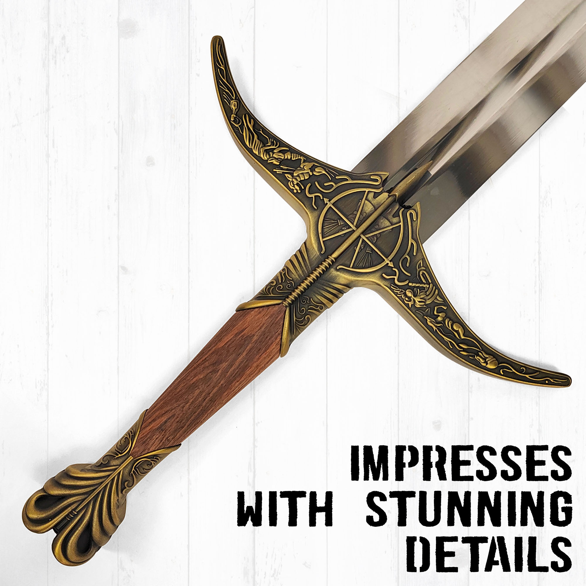 Game of Thrones - Heartsbane Schwert mit Wandtafel | Authentisches Stück aus der Welt von Westeros | Stahlschwert | Hochwertige Verarbeitung | Perfekt für Sammler und Fans von Game of Thrones