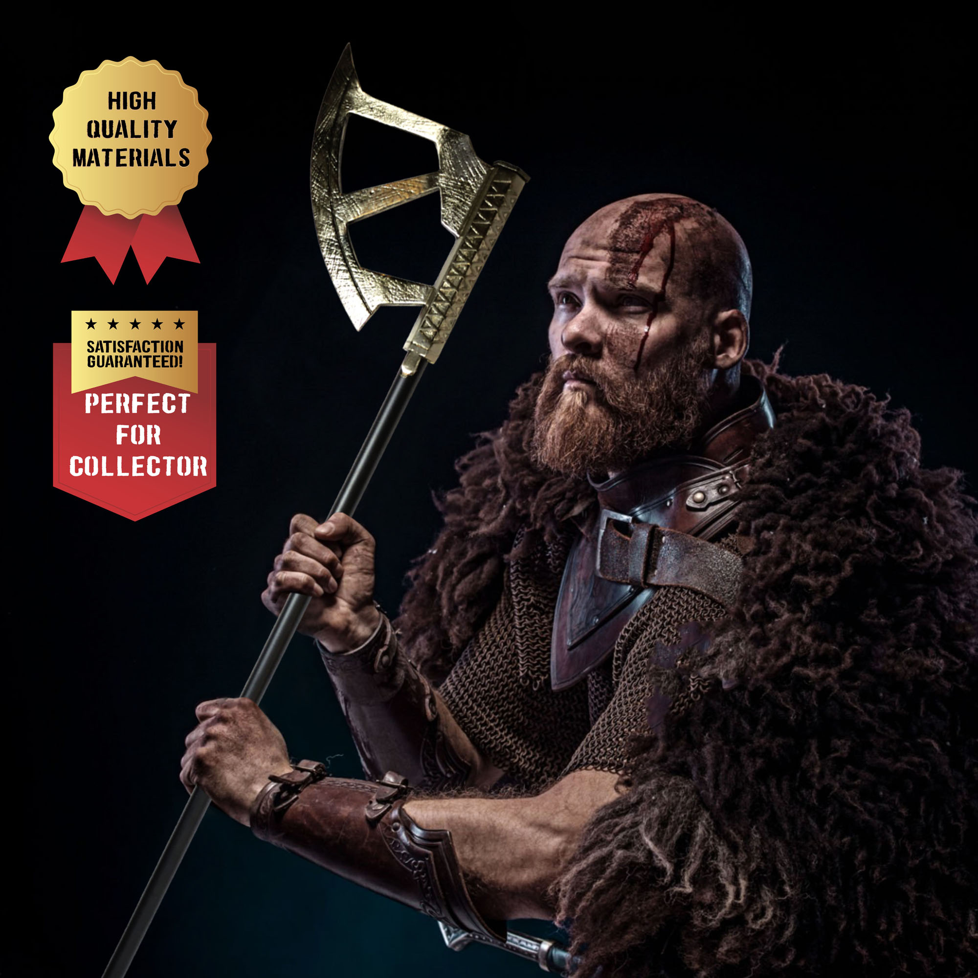 Der Herr der Ringe - Wanderaxt von Gimli, Echte Axt, Axt aus Stahl, Der Hobbit, Mittelerde Axt, Deko Axt für Sammler und als Geschenk