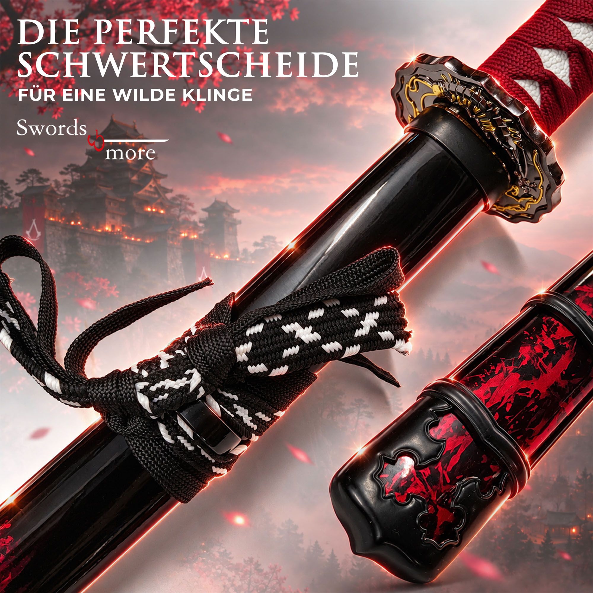 Assassins Creed Shadows Naoes Bloodshade Katana Schwert Replik Stahl 103 cm