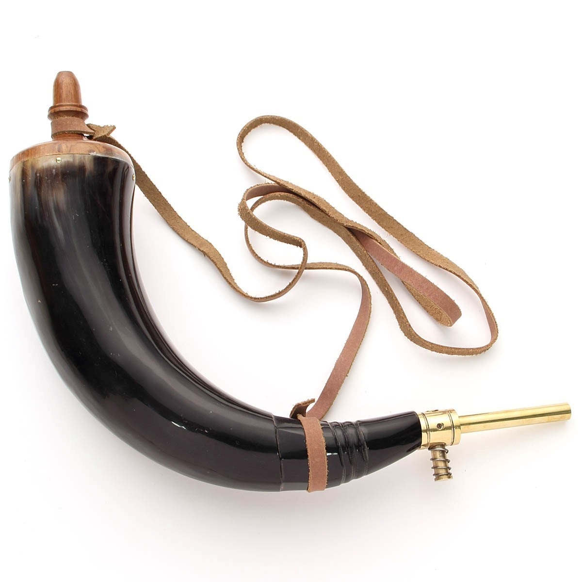 Pulverhorn mit Messingpulverspender