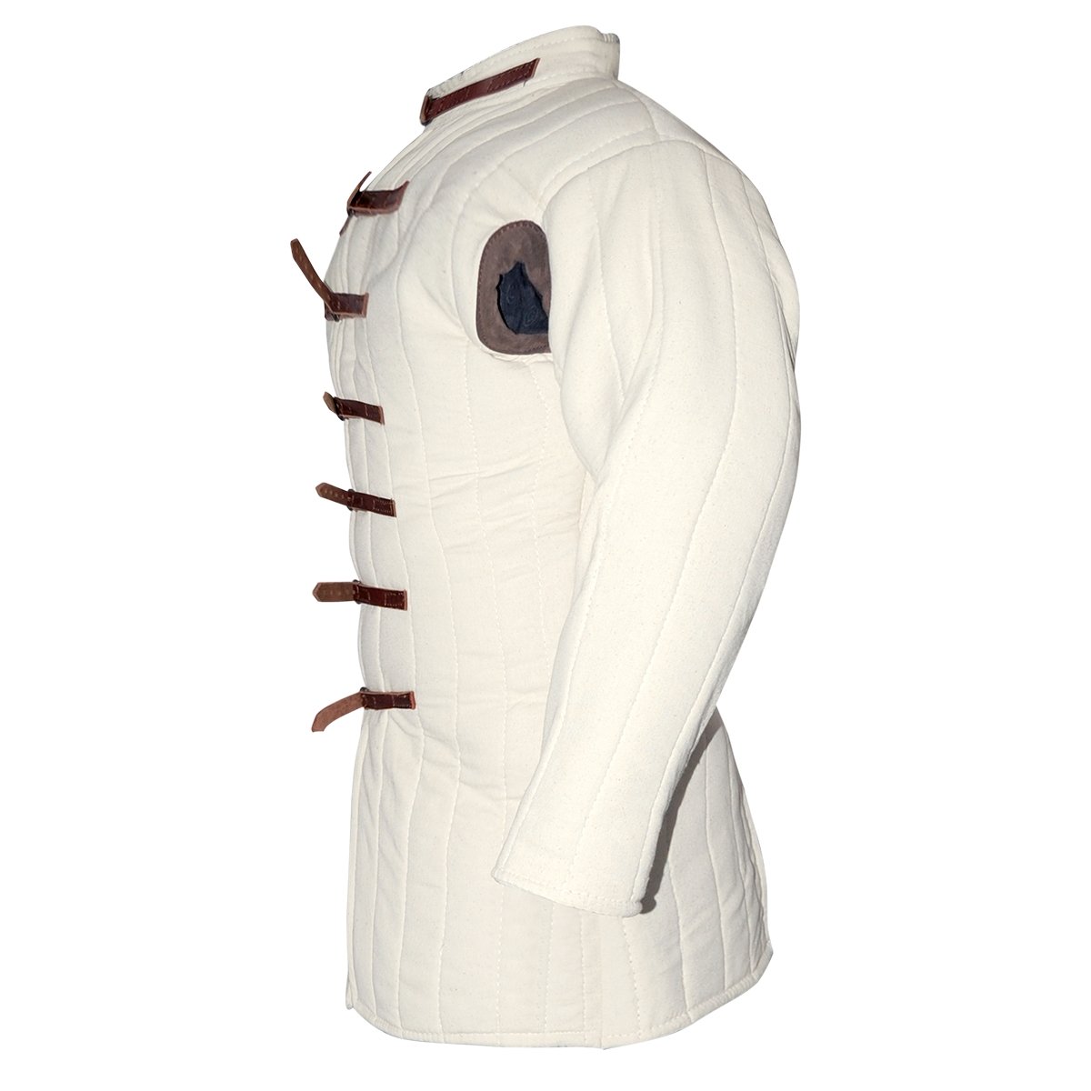 Gambeson mit Lederschnallen – naturfarben, Größe M