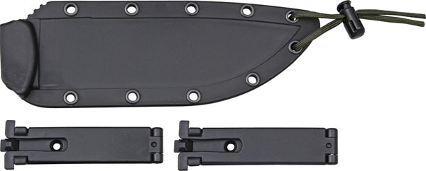 Esee Modell 6, glatte Schneide mit Scheide, schwarz