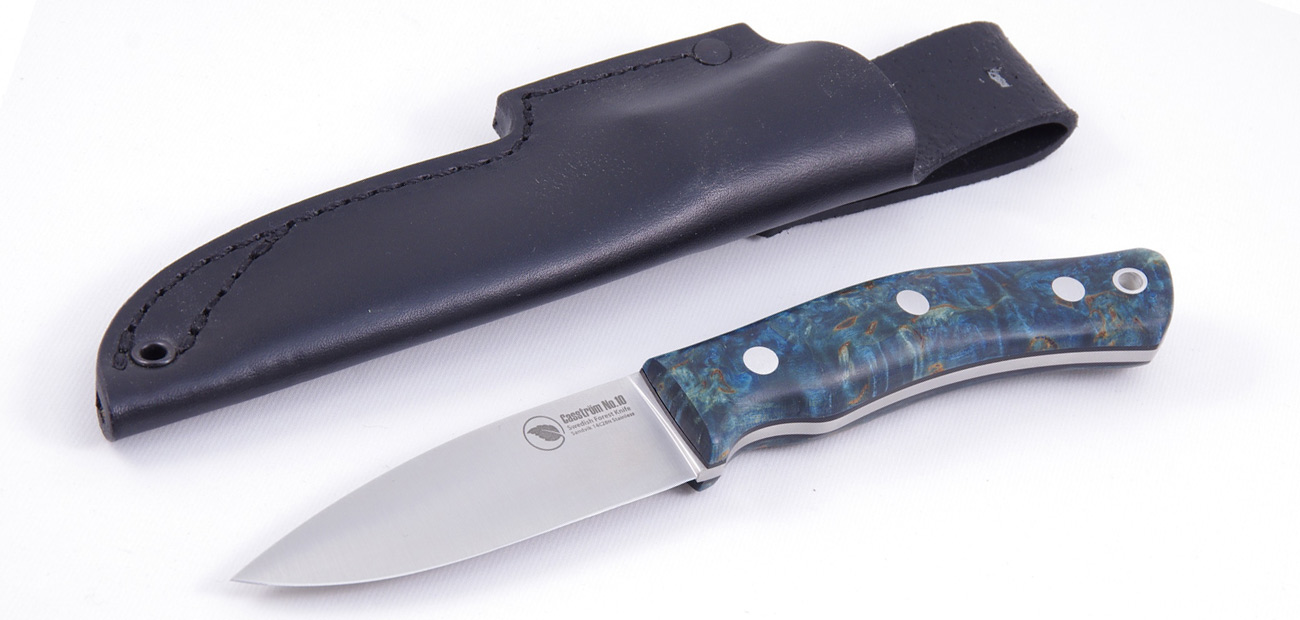 No.10 SFK - 14C28N/Flach/Stabilisierte, blaue Maserbirke