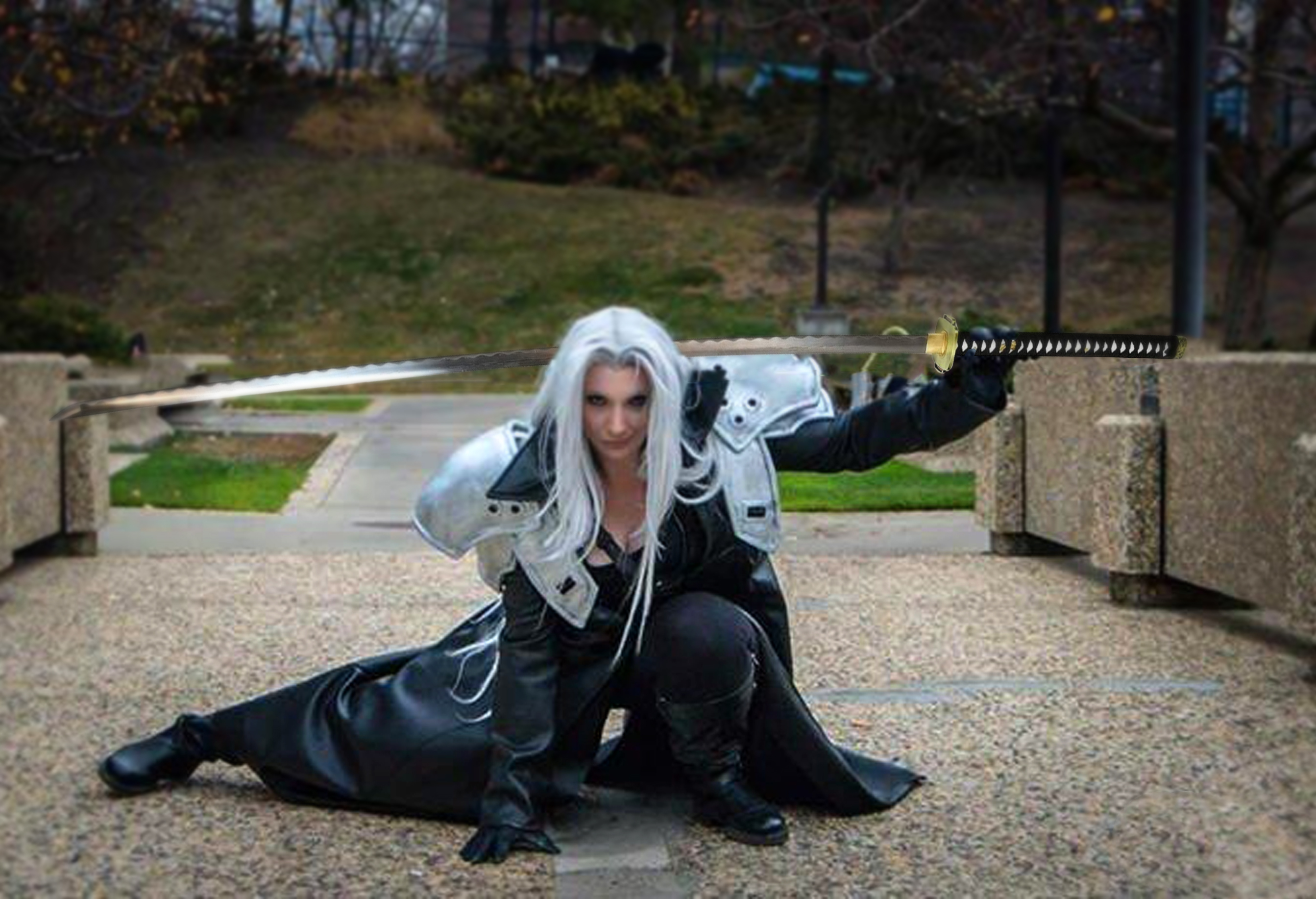 Sephiroth Masamune Schwert - handgeschmiedet, gefaltet - Set