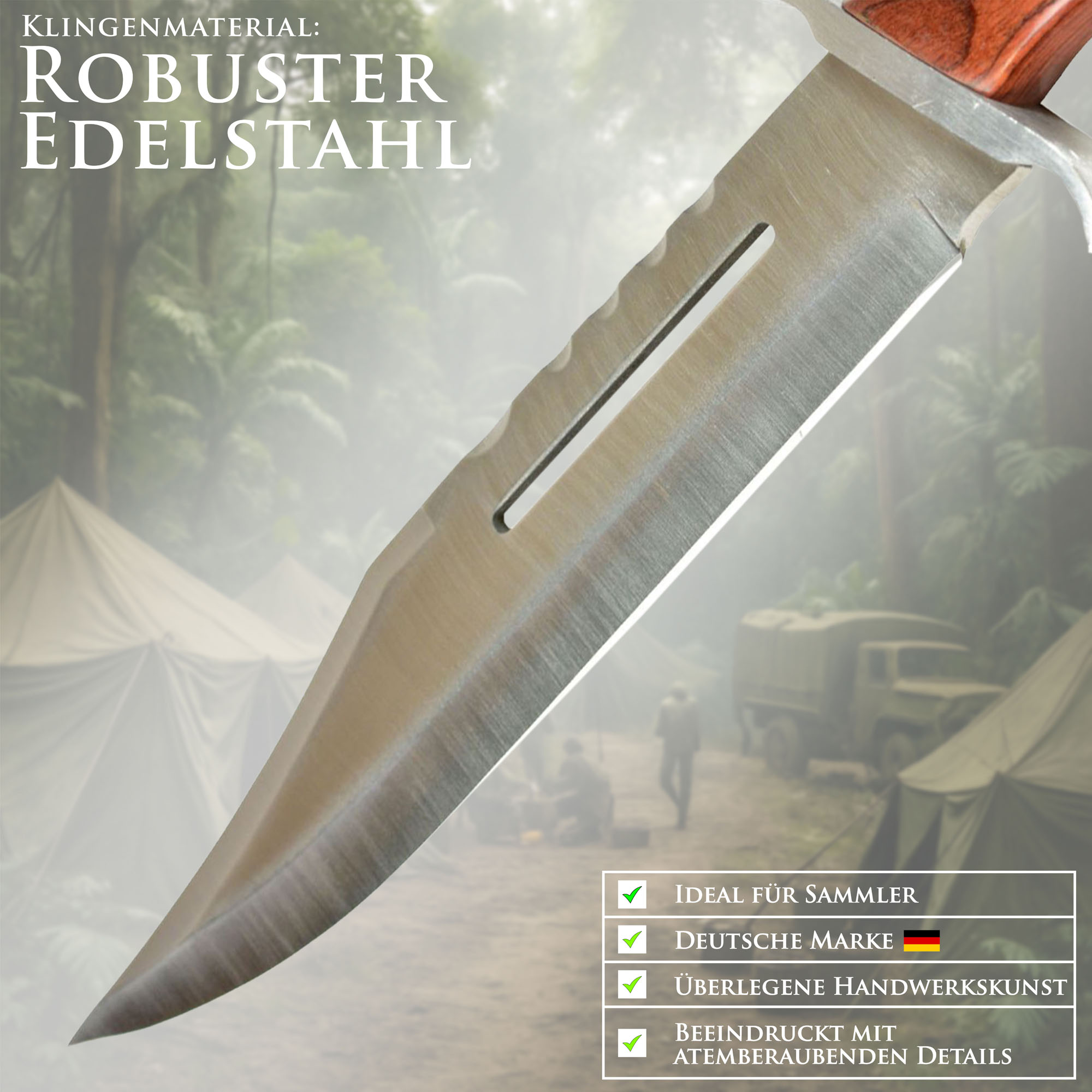 Rambo Messer Set – First Blood II & Rambo III | Legendäres Film-Messer-Bundle mit Lederscheiden