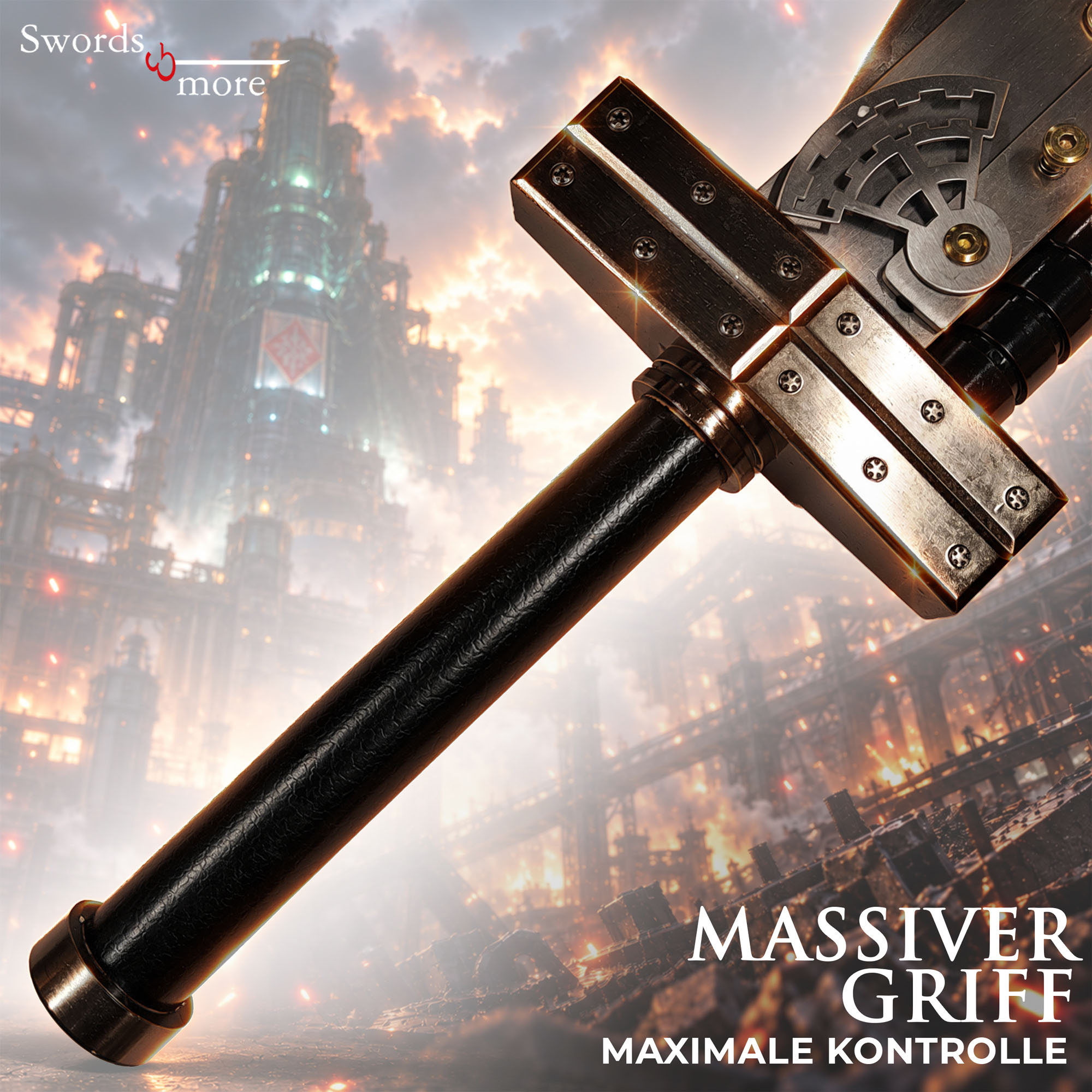 Final Fantasy Buster Schwert 6 In 1 Stahl Replika Cosplay Deko Waffe 110 cm