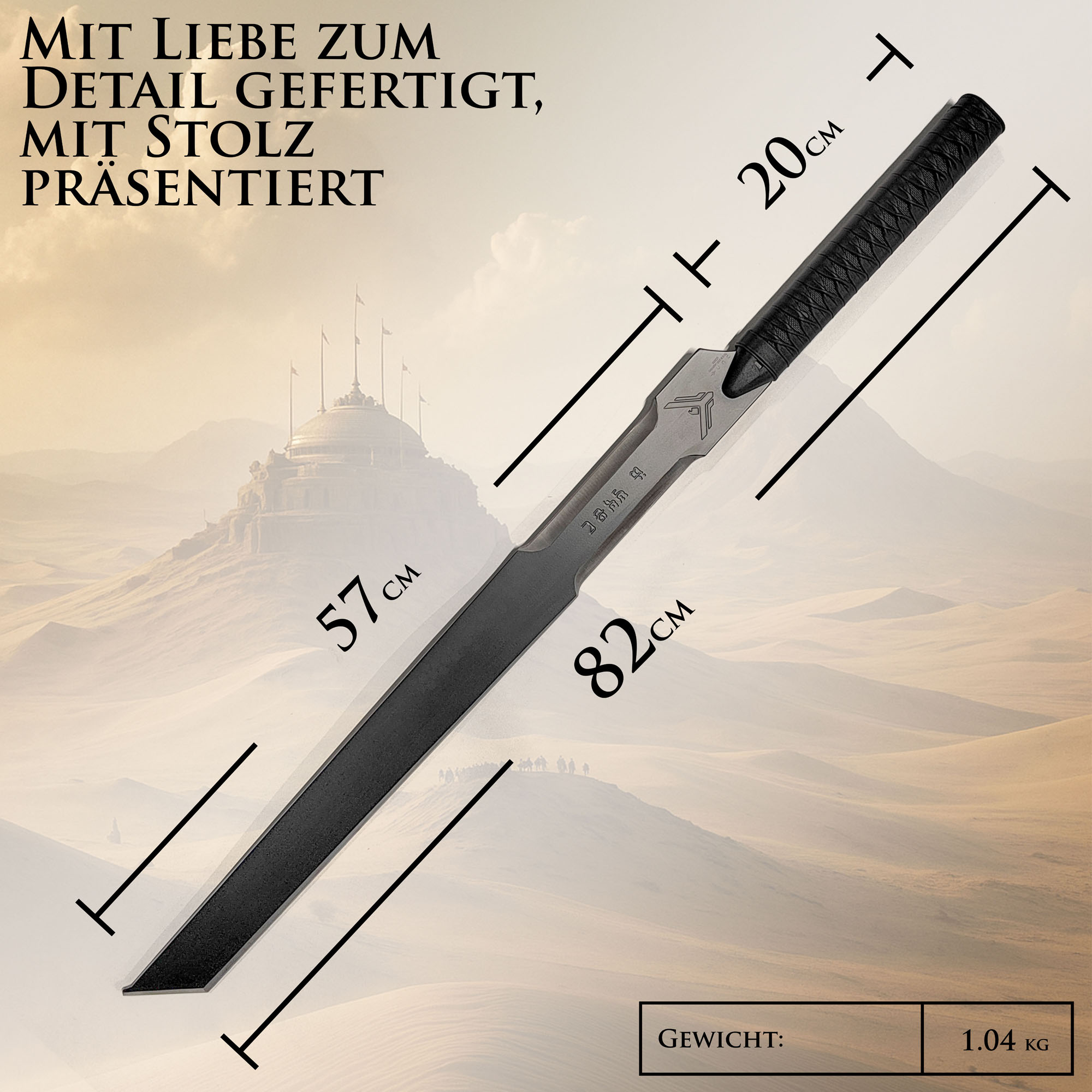 Dune - Duncan Idaho Atreides Schwert mit Wandtafel