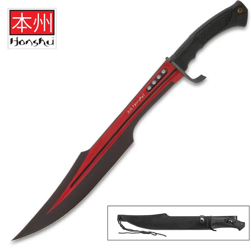 Honshu Rotes Spartaner Schwert mit Scheide