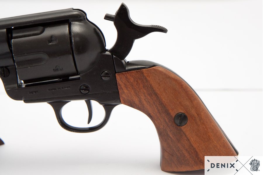 45er Colt Peacemaker schwarz, mit 6 Kugeln