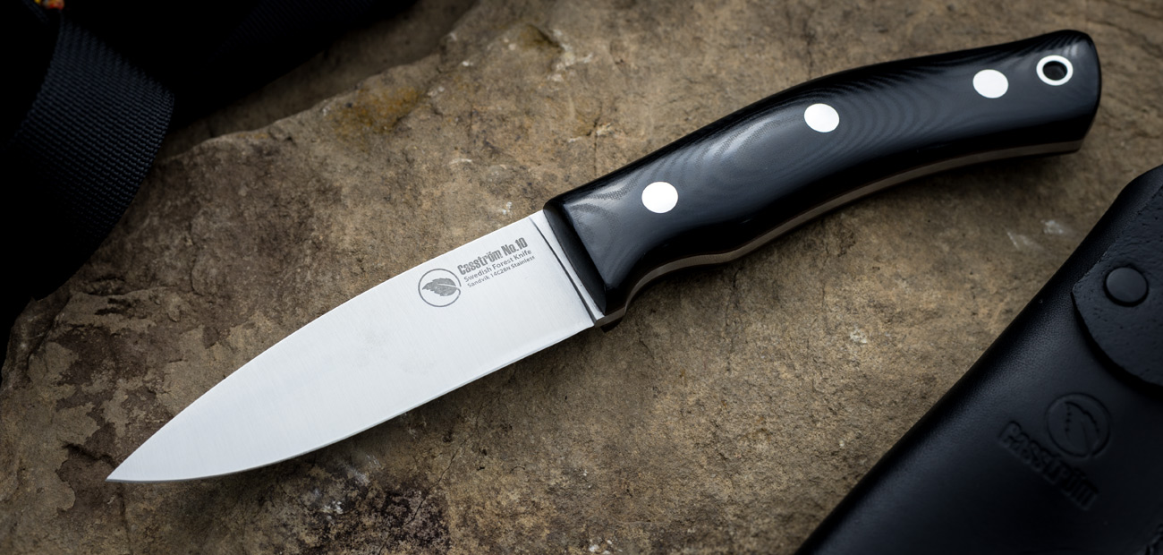 No.10 SFK - 14C28N/Flach/Schwarzes Micarta