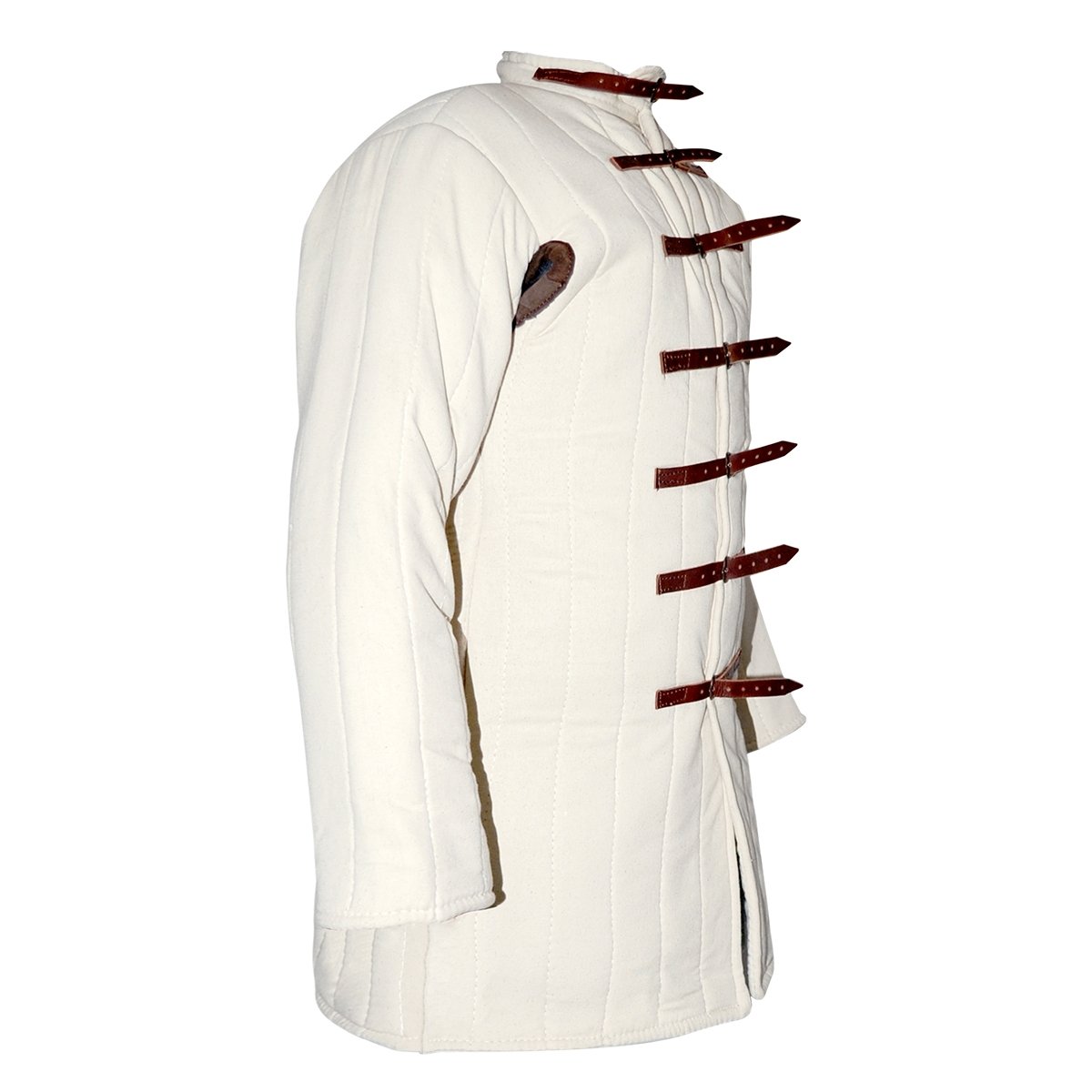 Gambeson mit Lederschnallen – naturfarben, Größe M