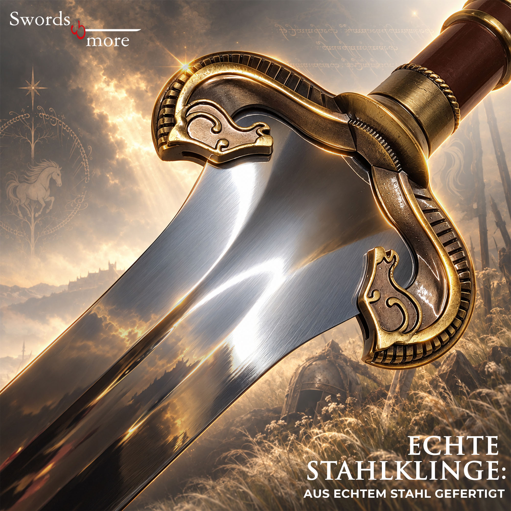 Herr der Ringe Éowyn Schwert Replik Aus Stahl Inklusive Wandhalterung 96 cm