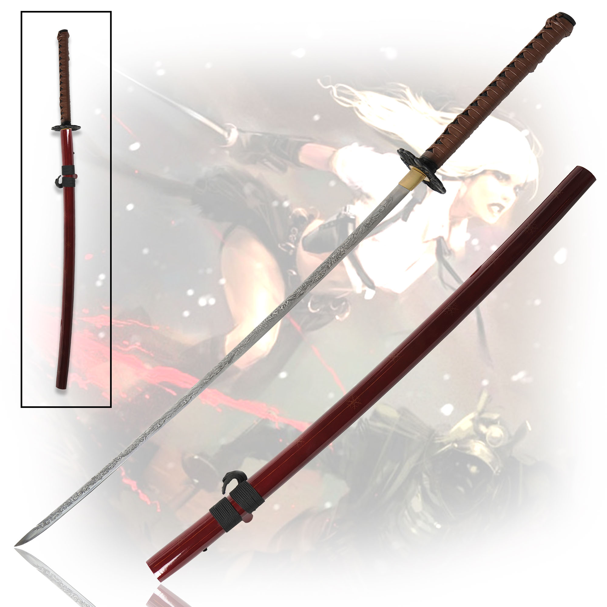 Sucker Punch Katana, gefalteter Stahl