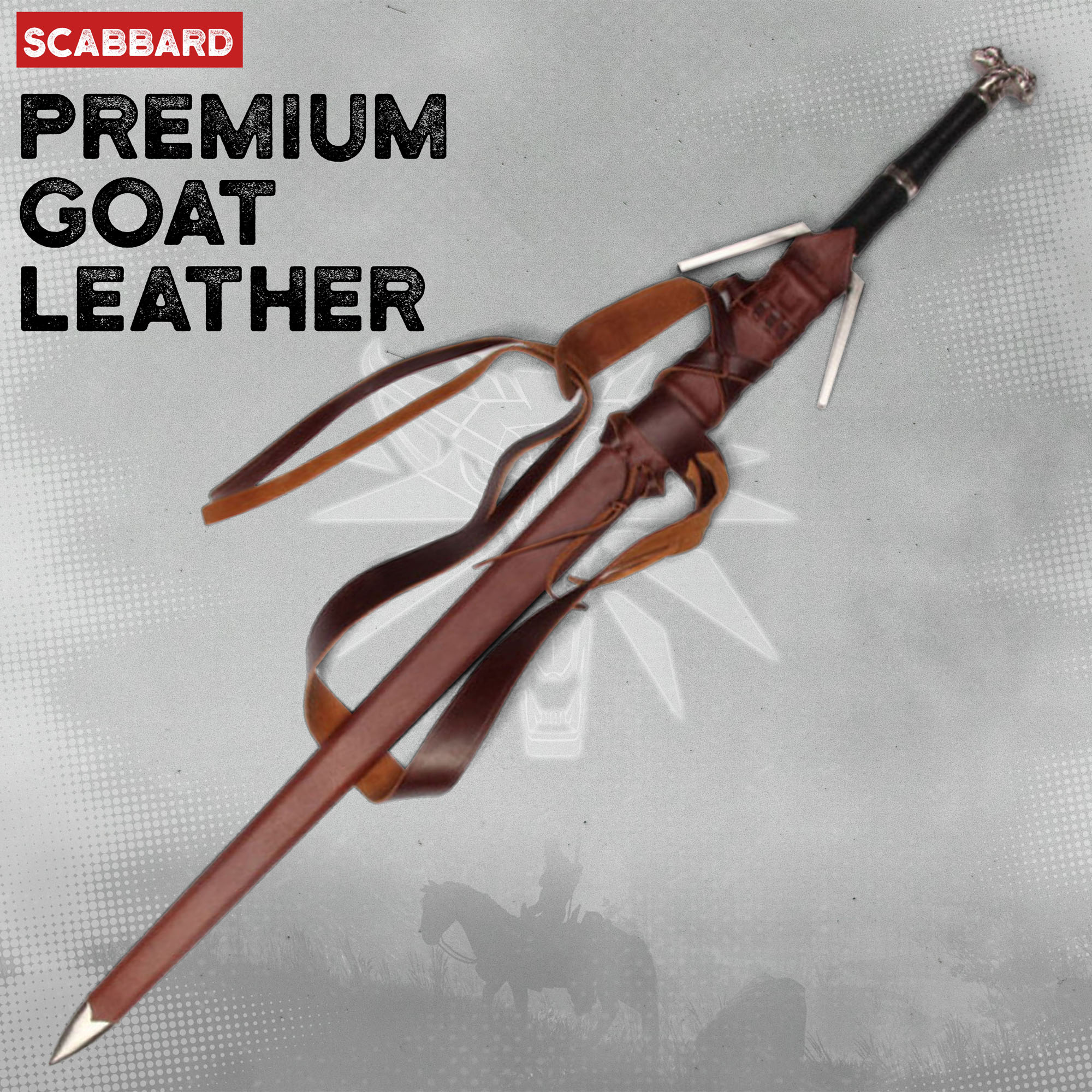Witcher Silber Schwert handgeschmiedet mit Gürtel und Scheide - ltd Edition 500