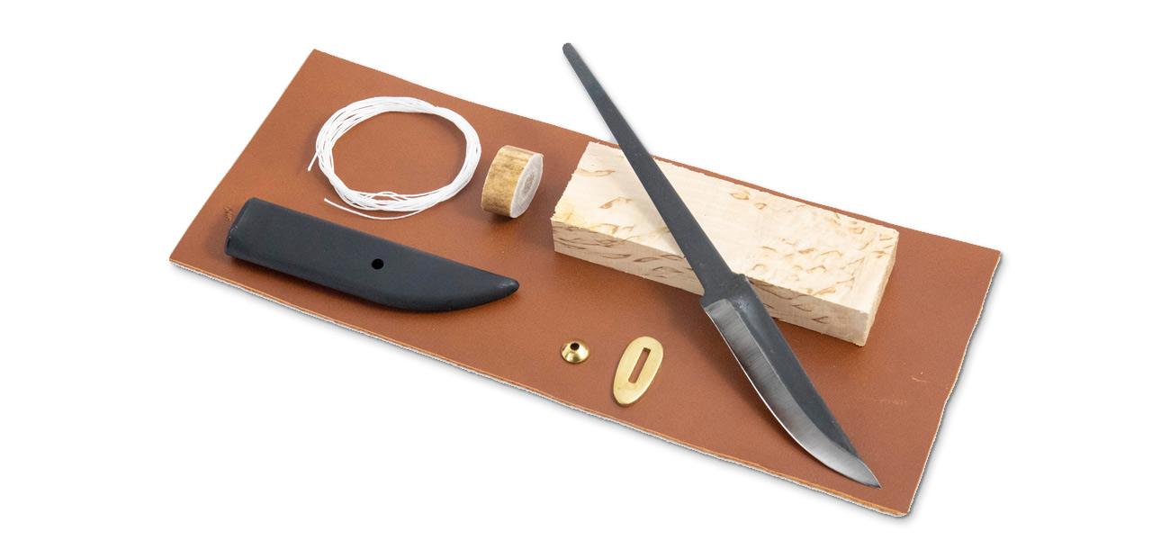 Scandi Puukko Messerset - Karbonstahl/Griffschalen aus Birke