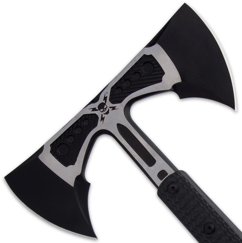 M48 Liberator Doppelköpfige Infanterie Tomahawk Axt mit Scheide 