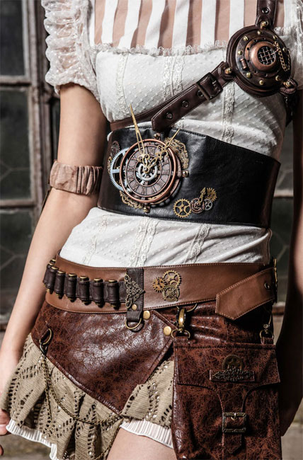 Steampunk Gürtel braun