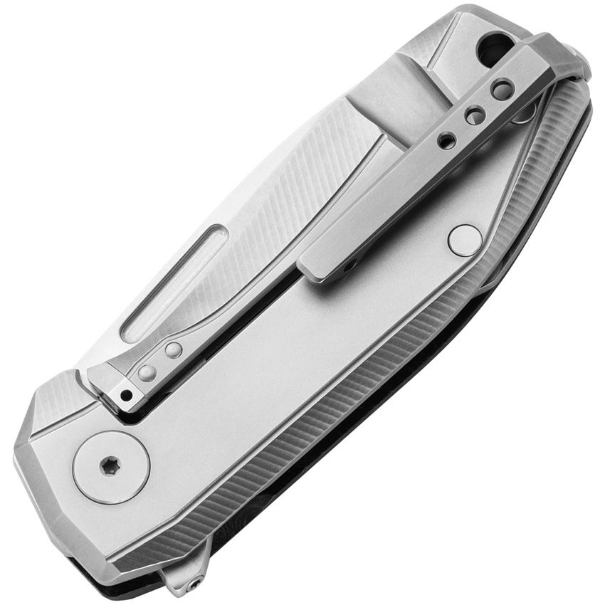 Nano-Messer, CPM-MagnaCut Satin Drop Point-Klinge, Schwarzer Kohlefasergriff