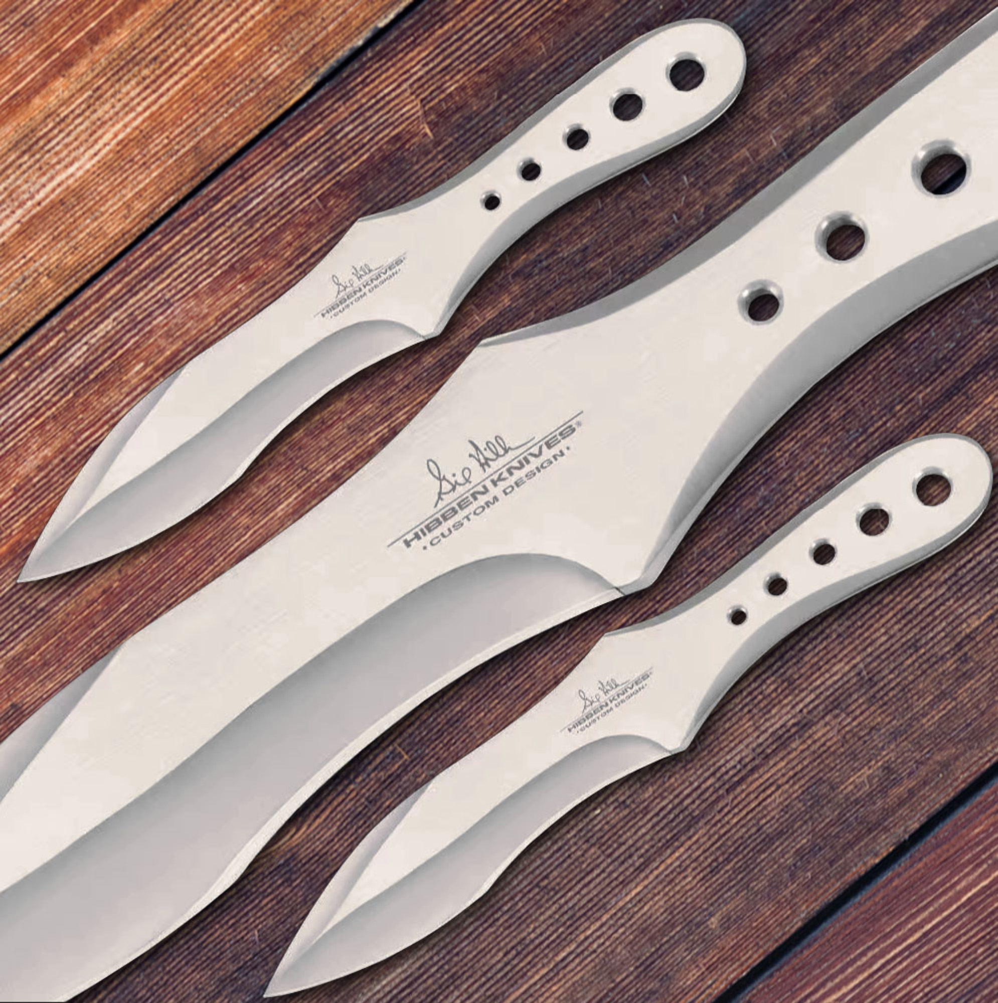 Gil Hibben Genx Pro Wurfmesser 3er Set mit Zielscheibe
