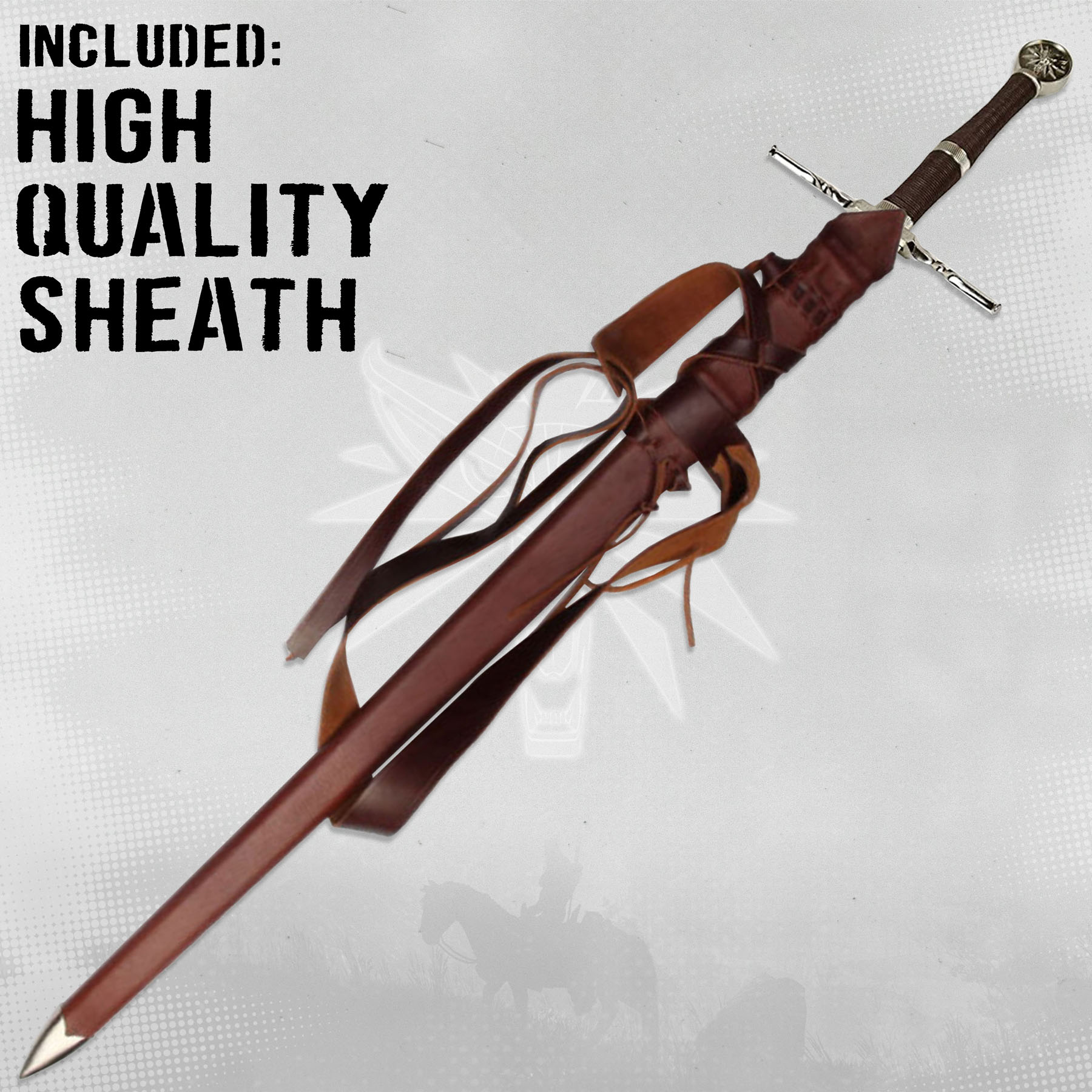Witcher Stahl Schwert handgeschmiedet mit Gürtel und Scheide - ltd Edition 500