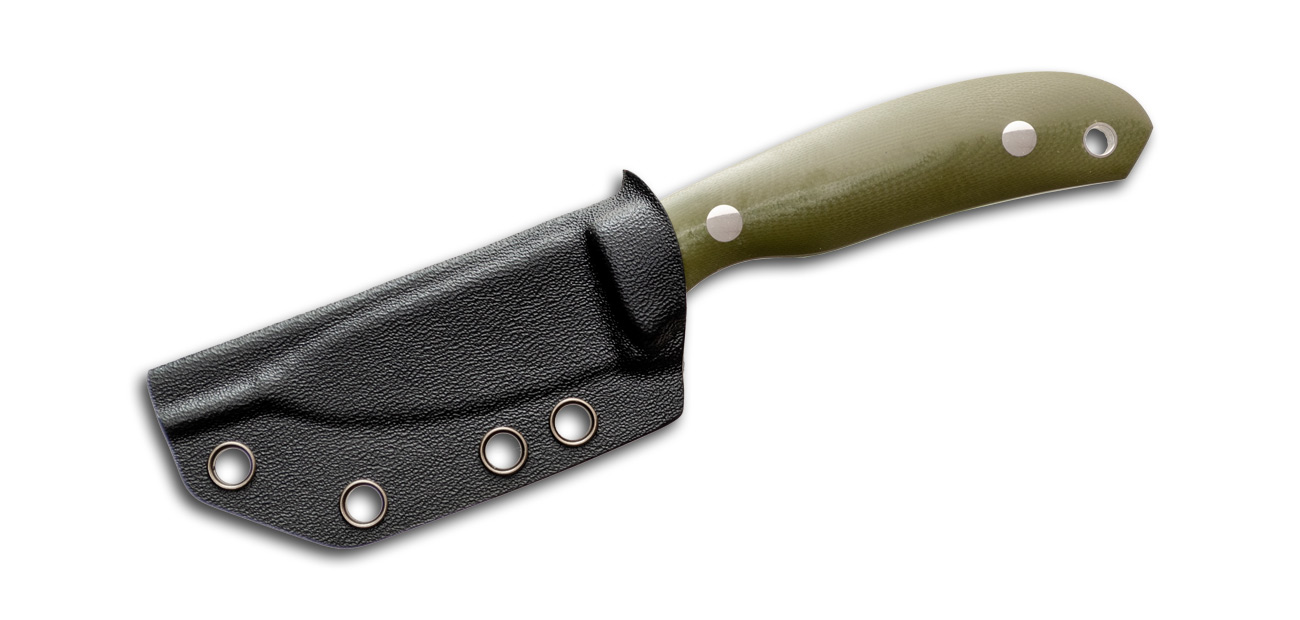 Safari Mini-Jagdmesser Grün G10 mit Kydex-Scheide