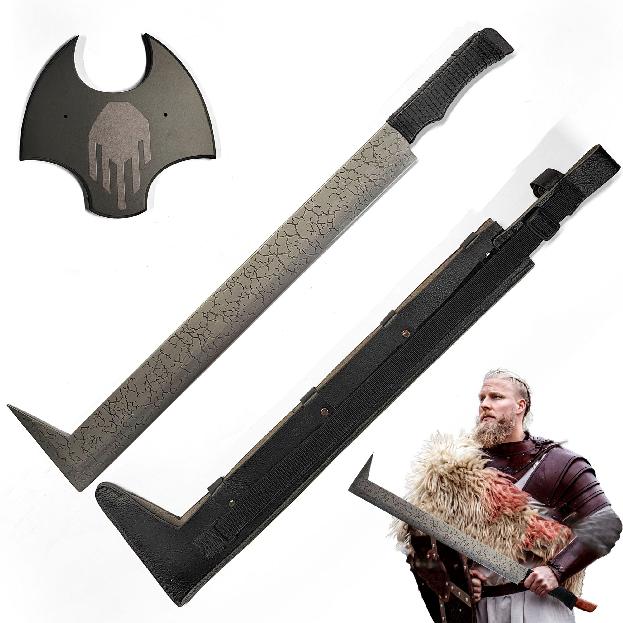 Der Herr der Ringe – Uruk-hai-Schwert mit Scheide und Wandtafel, Filmschwert, Schwert echt,  Schwert aus Stahl, Der Hobbit, Sammlerstück, Deko Schwert für Sammler und als Geschenk