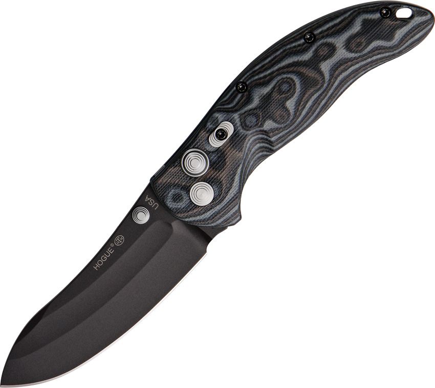 EX04, Upswept-Klinge mit G-Mascus Grey Lava G-10-Griffen