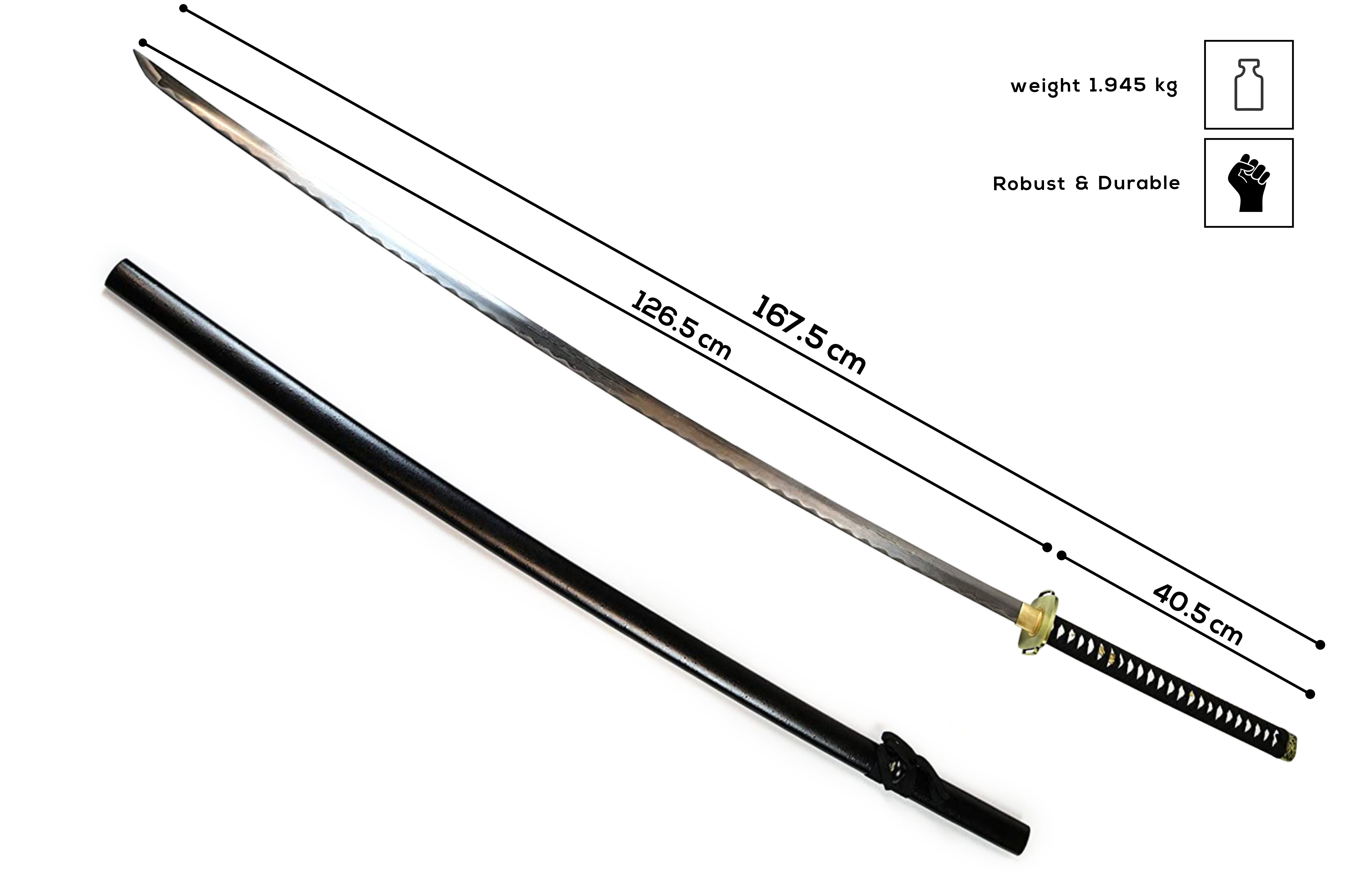 Sephiroth Masamune Schwert - handgeschmiedet, gefaltet - Set