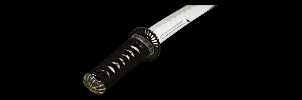 Daimyo Tamahagane Tanto 31,12 cm Silver Wheel
