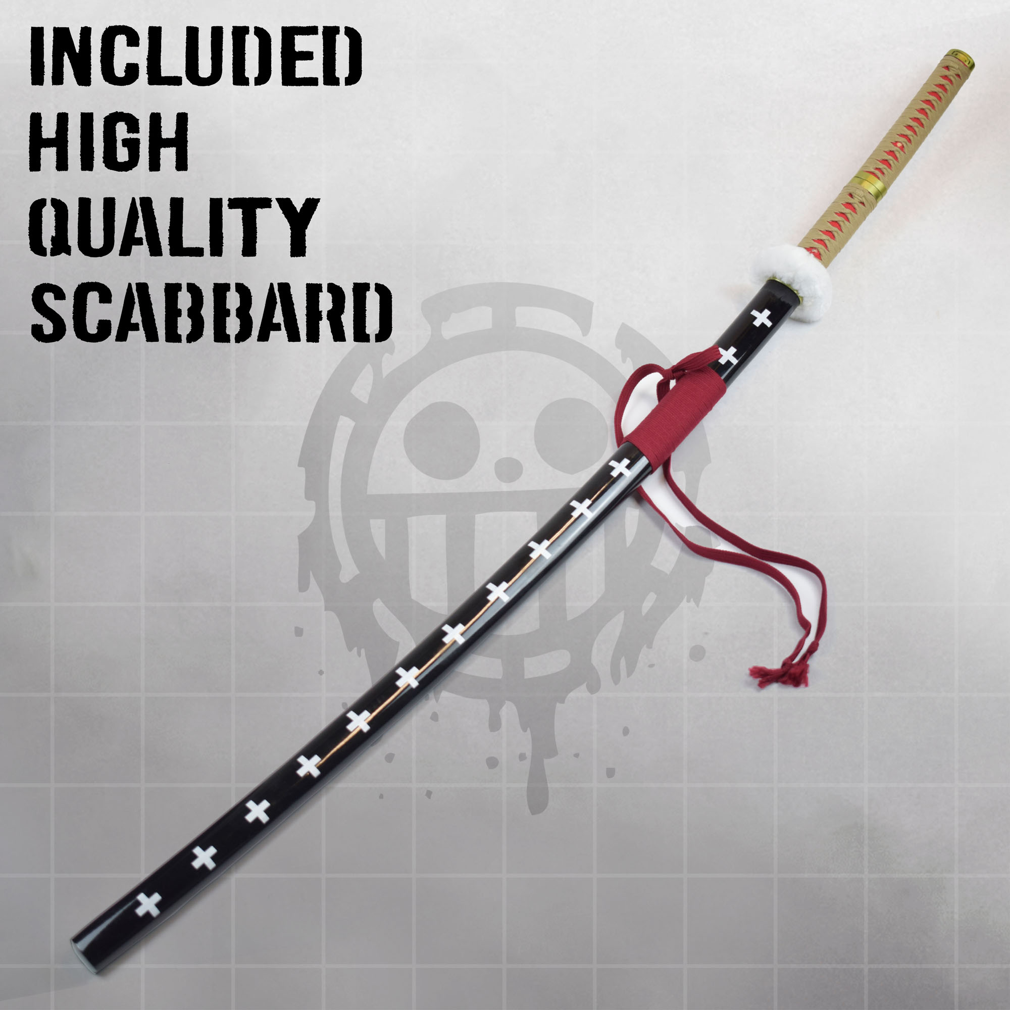 One Piece - Trafalgar Law´s Schwert in braun - handgeschmiedet