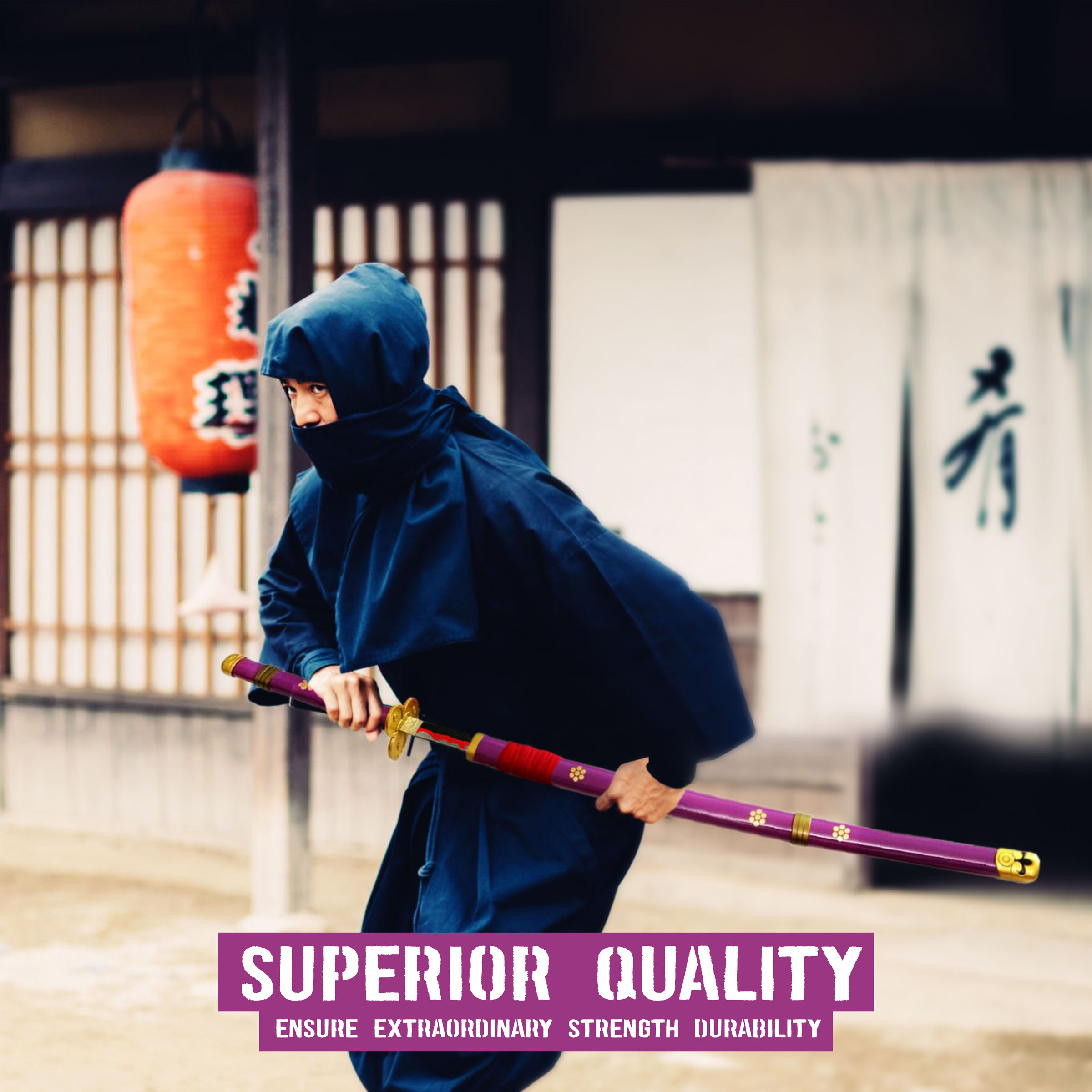 One Piece - Oden's Enma Schwert, lila, handgeschmiedet
