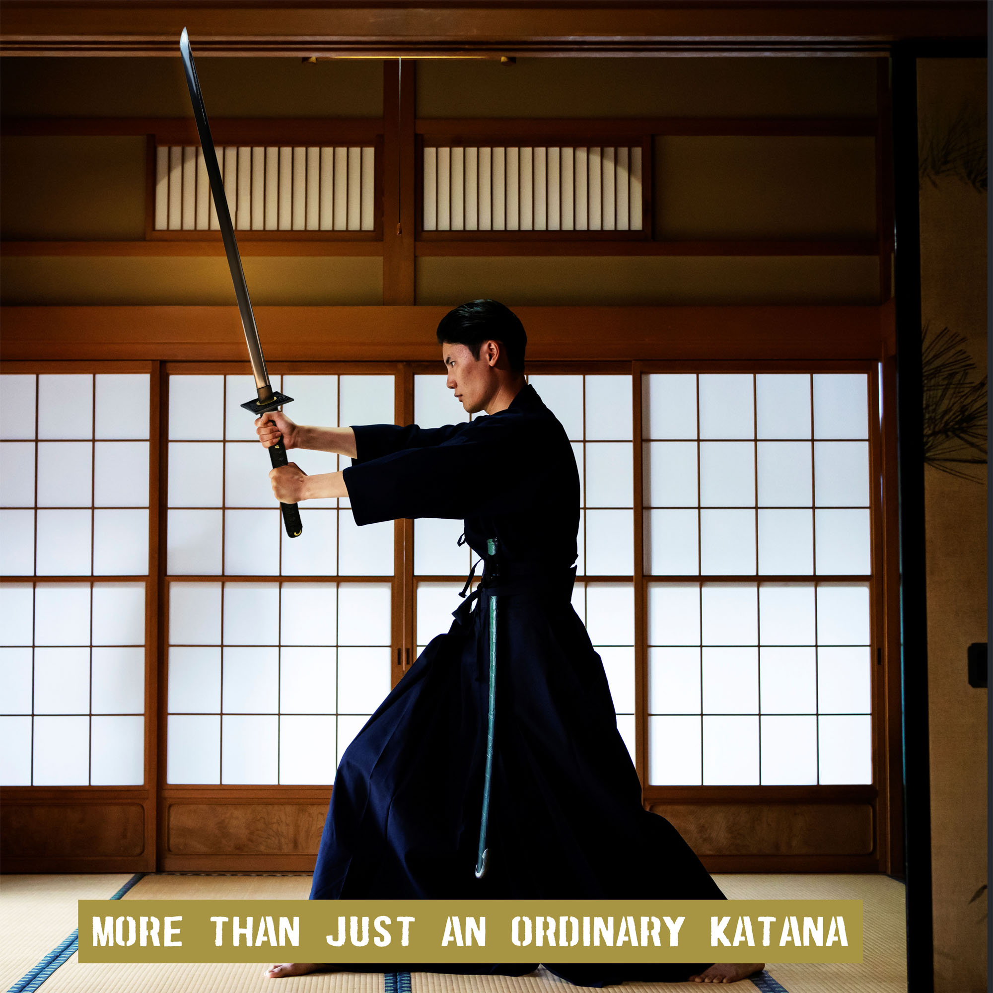 Schwarzes Damast Ninjato