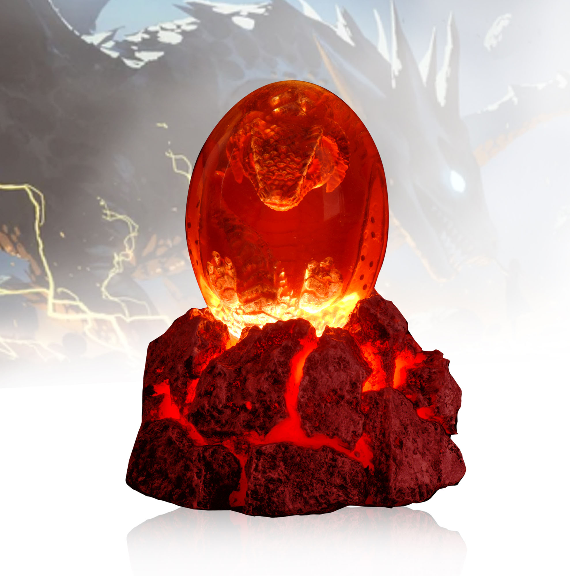 Lava Drachenei Lampe, Orange