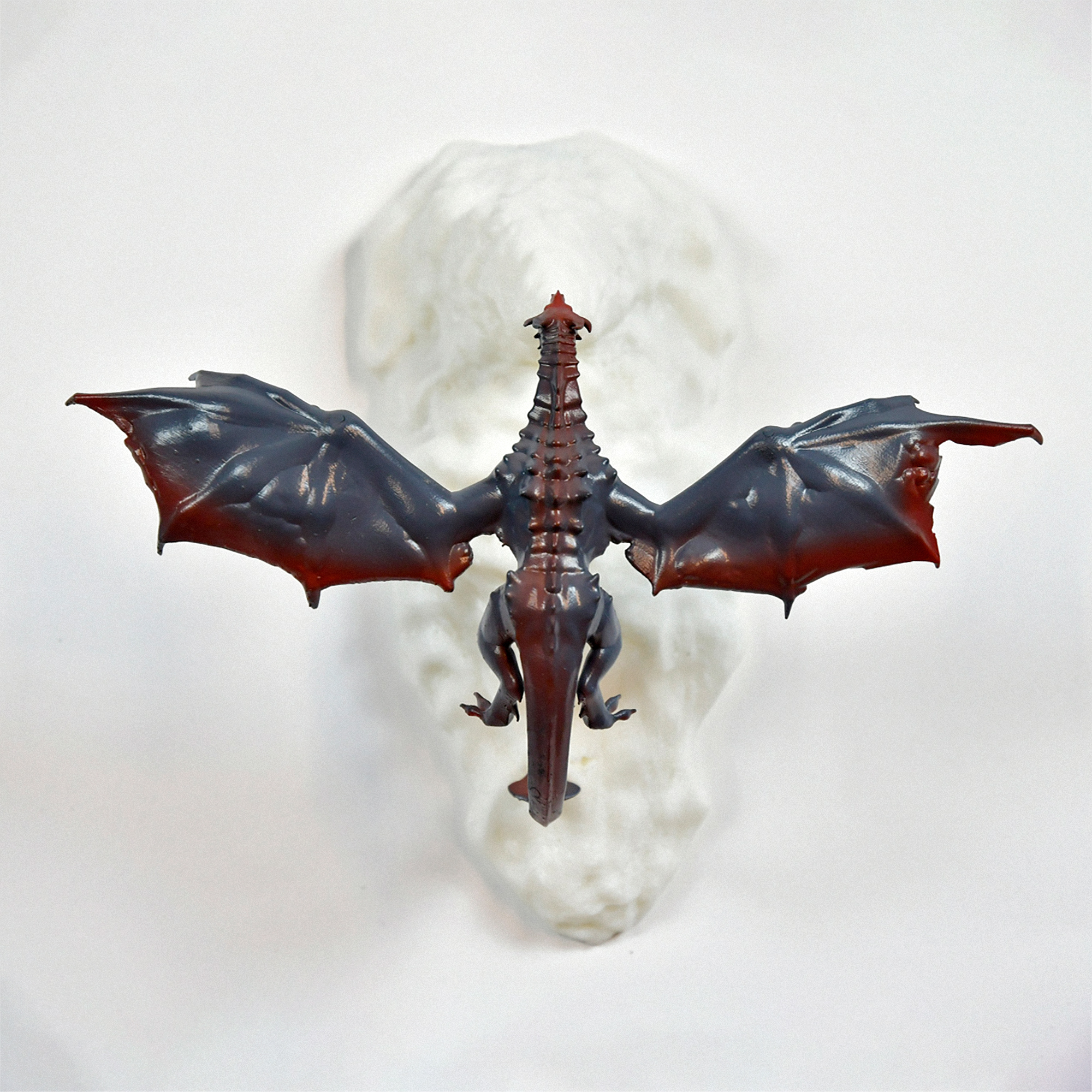 Drachenlampe aus 3D-Drucktechnik, feuerspeiender Drache