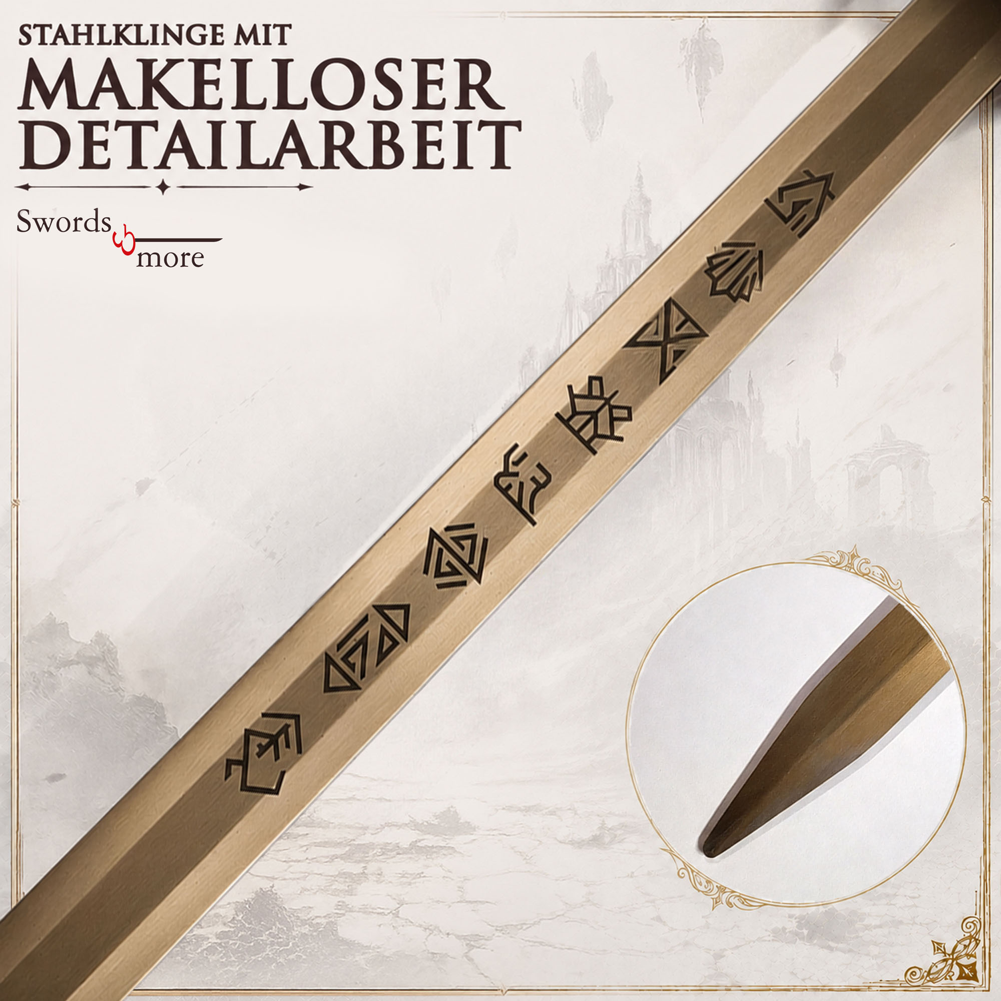 Clair Obscur Expedition 33: Maelles Rapier Stahl Replik & Holzscheide 117cm