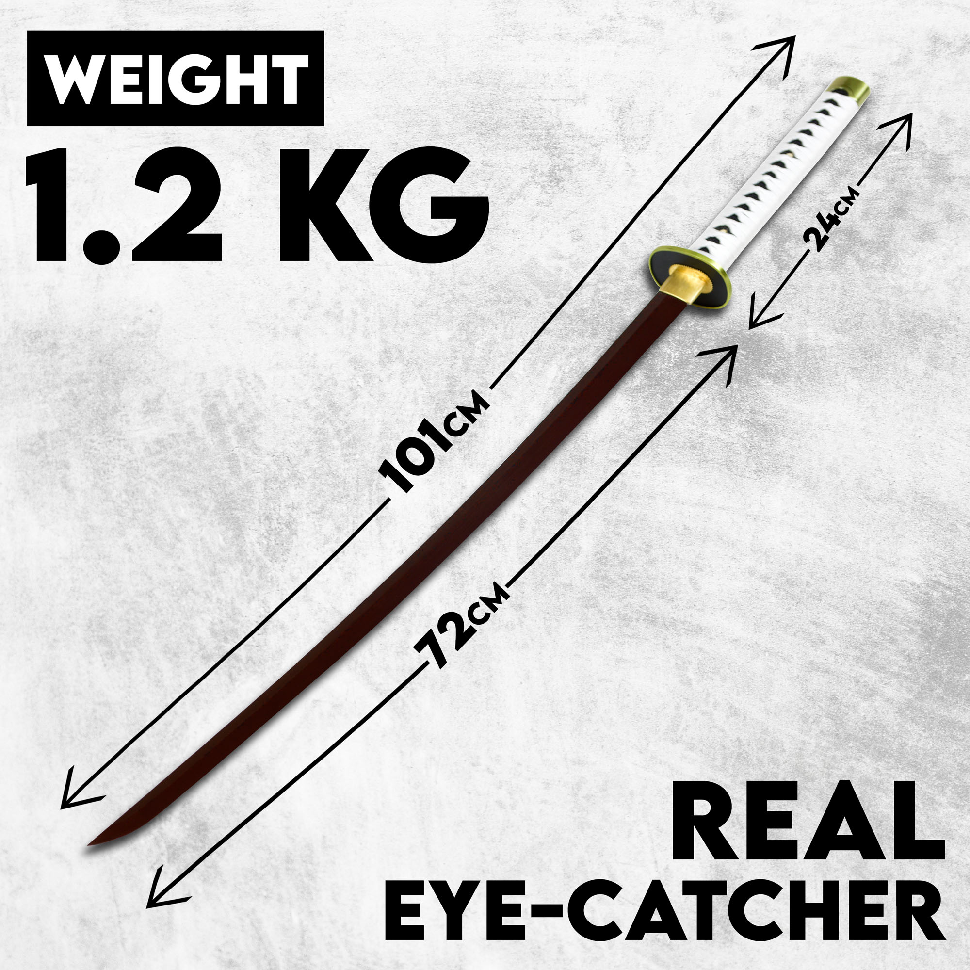 Wado-Ichi-Monji von Roronoa Zoro Katana - handgeschmiedet & gefaltet, Set - Blutdamast Edition
