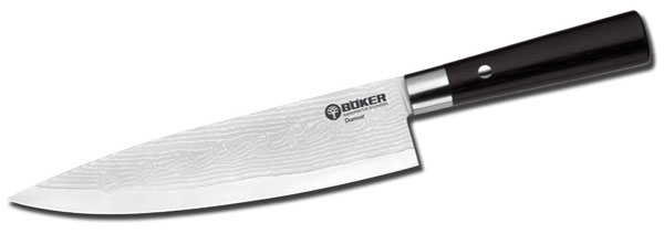 Böker Damast Schwarz gr. Kochmesser