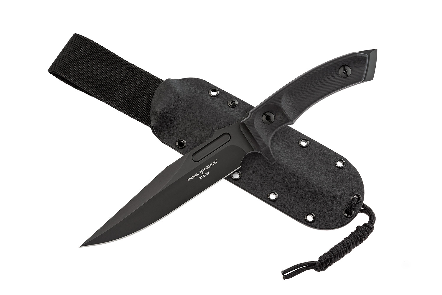 Tactical Eight BK mit Kydex-Scheide, Lanyard