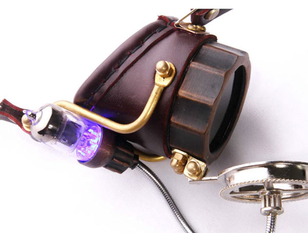 Monokel mit LED braun