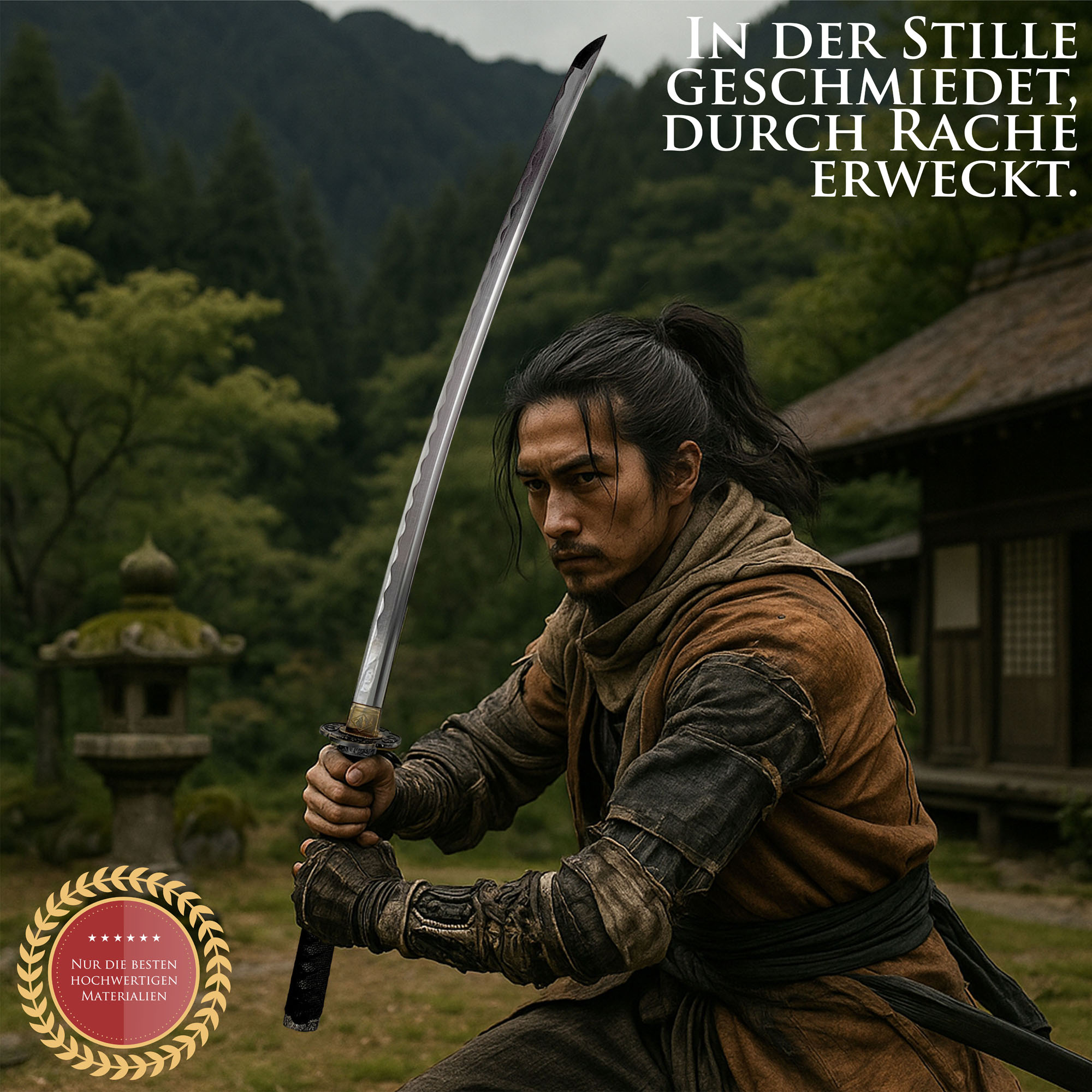 Sekiro: Shadows Die Twice - Kusabimaru Katana mit Scheide, handgeschmiedete und scharfe Klinge