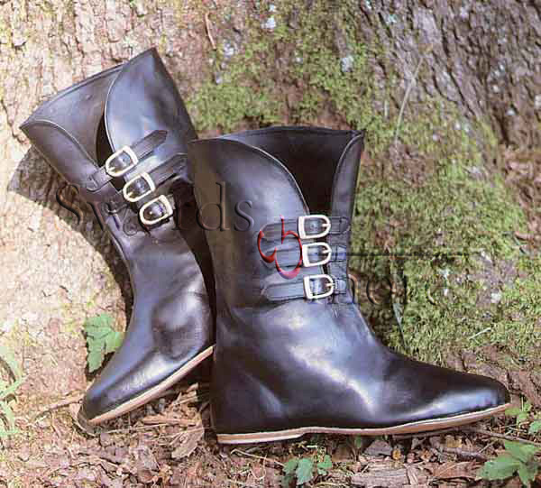 Mittelalterliche Lederstiefel, Größe 45