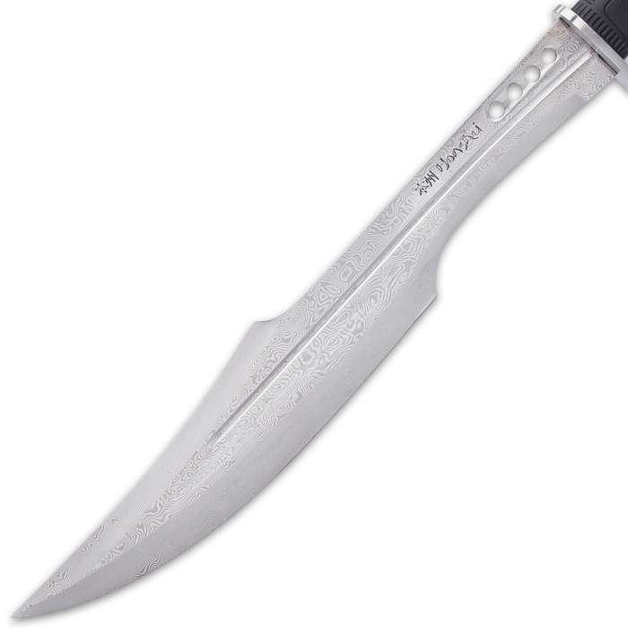 Honshu Spartanerschwert mit Scheide, Damaststahl
